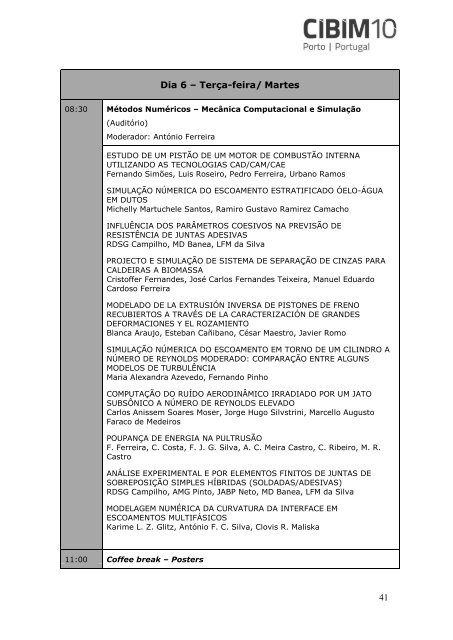 PROGRAMA - Faculdade de Engenharia da Universidade do Porto