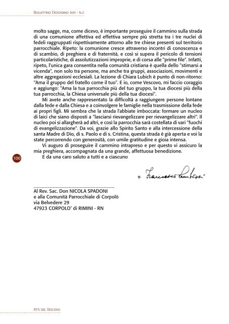 Aprile - Giugno Bollettino - Diocesi di Rimini