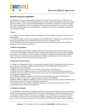 Forex affiliate agreement