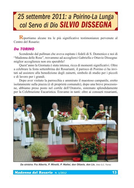 La Madonna del Rosario a Savigliano (CN) - (Domenicani ...