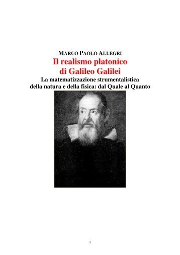 Il realismo platonico di Galileo Galilei - Liceoaselli.it