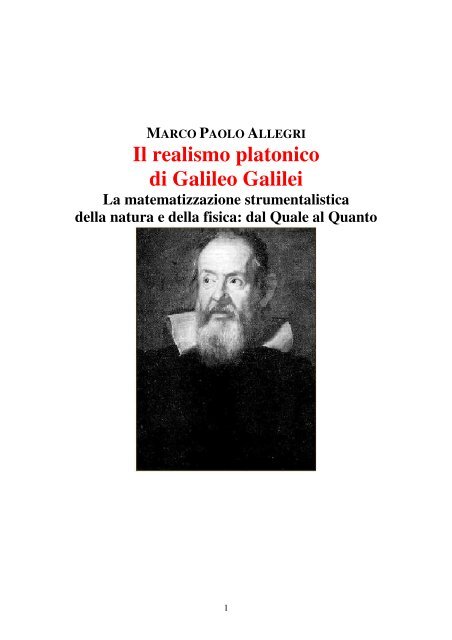 Il realismo platonico di Galileo Galilei - Liceoaselli.it