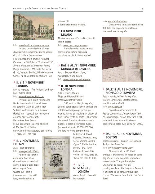 Scarica l'edizione di Ottobre - Biblioteca di via Senato