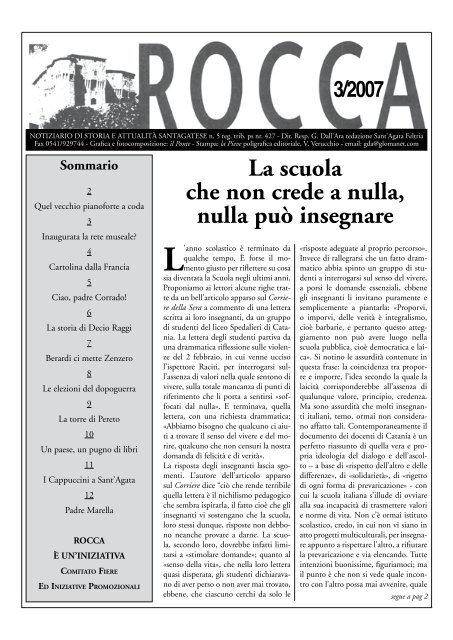 Rocca di Giugno 2007 - La Rocca - il giornale di Sant'Agata Feltria ...