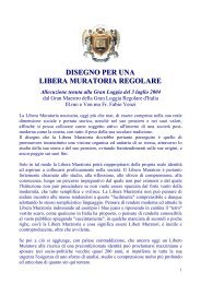 disegno per una libera muratoria regolare - LOGGIA HOCHMA n ...