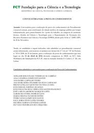 CONVOCATÓRIA PARA A PROVA DE CONHECIMENTOS Assunto ...