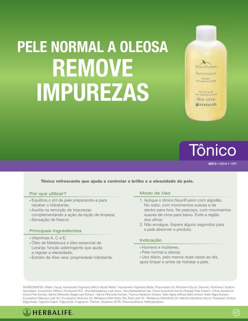 Informação Nutricional e Ingredientes - Sua Loja da Boa Forma