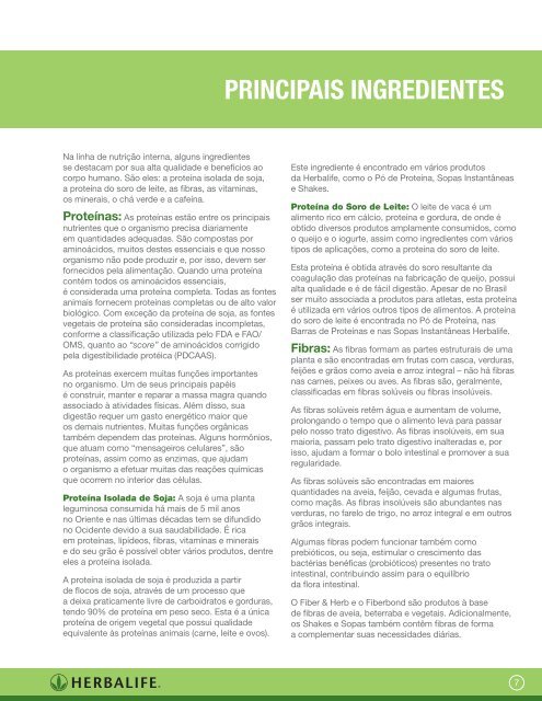 Informação Nutricional e Ingredientes - Sua Loja da Boa Forma