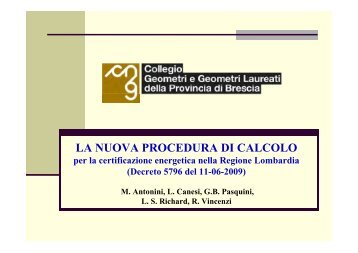 LA NUOVA PROCEDURA DI CALCOLO - Collegio dei geometri