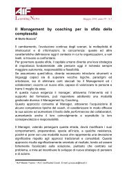 Giulio Scaccia Il Management by coaching per la sfida della ... - Aif