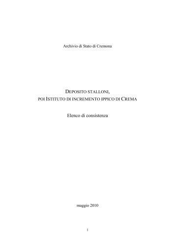 Deposito Stalloni - Istituto Centrale per gli Archivi