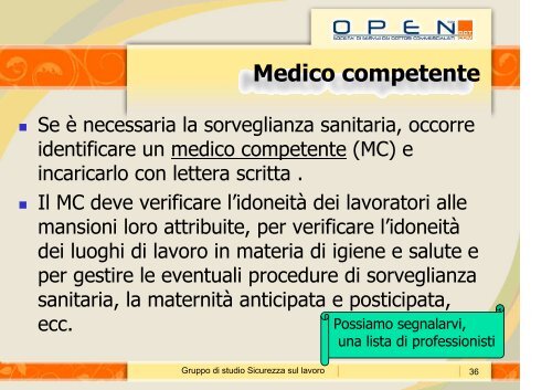 Slides salute e sicurezza sul lavoro - Ordine dei Dottori ...