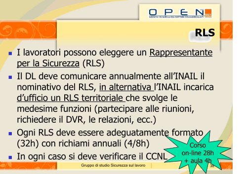 Slides salute e sicurezza sul lavoro - Ordine dei Dottori ...