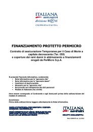 FINANZIAMENTO PROTETTO PERMICRO - Italiana Assicurazioni