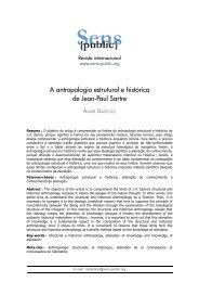 A antropologia estrutural e historica de Jean-Paul Sartre - Sens Public