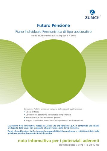 Futuro Pensione - Zurich Life And Pensions