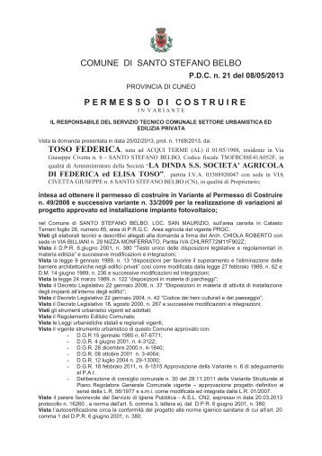 comune di santo stefano belbo permessodicostruire