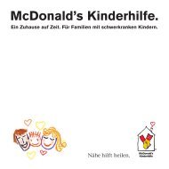 McDonald's Kinderhilfe. - McDonald`s Heinritzi