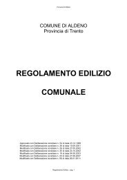 REGOLAMENTO EDILIZIO COMUNALE - Comune di Aldeno