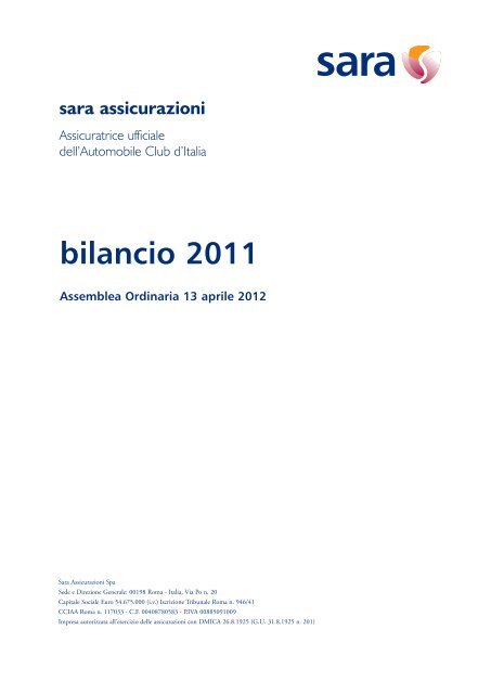 bilancio 2011 - Sara