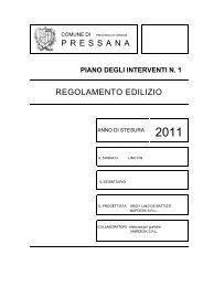 PRESSANA REGOLAMENTO EDILIZIO - Comune di Pressana