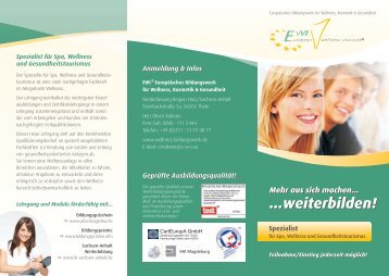 Spezialist für Spa, Wellness und Gesundheitstourismus