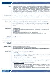 ASSICURAZIONE INFORTUNI GLOBALE - Vittoria Assicurazioni