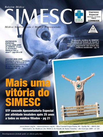 Mais uma vitória do SIMESC - Sindicato dos Médicos do Estado de ...