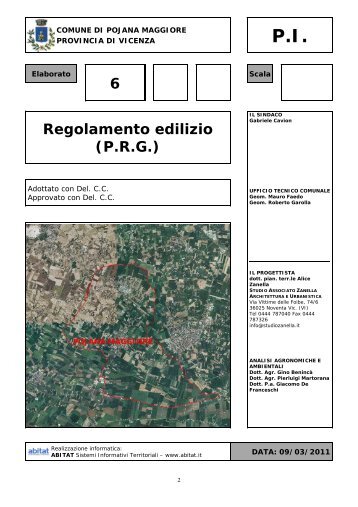 6 Regolamento edilizio (P.R.G.) - Comune di Poiana Maggiore