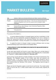 Y4431 - Update on Italian pre-contractual disclosures and ... - Lloyd's