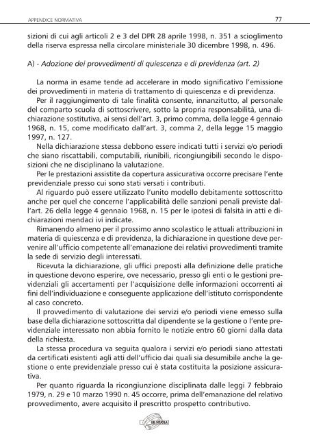 ADEMPIMENTI DEL PERSONALE NEO ASSUNTO CON ...