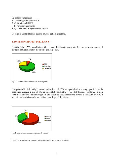 le unita' valutative alzheimer (uva) della regione marche - Giobbe