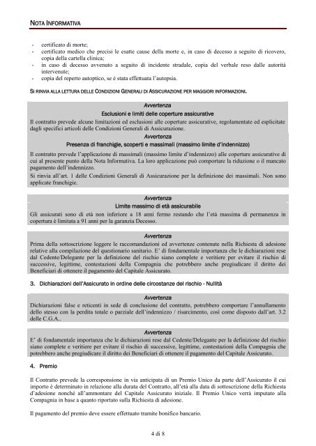 15g) @ Fascicolo informativo polizza AXA abbinata a CQS