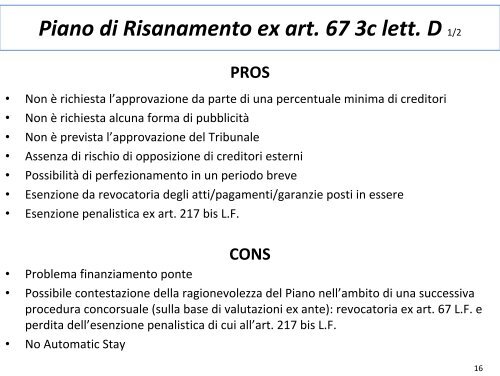 Gli Accordi di Ristrutturazione del Debito