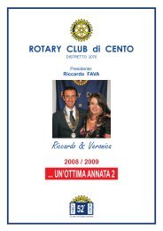 Resoconto20082009 - ROTARY CLUB di CENTO