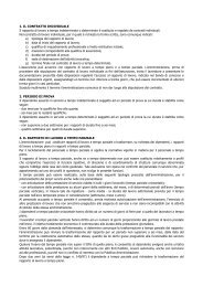 1. IL CONTRATTO INDIVIDUALE Il rapporto di lavoro a tempo ...