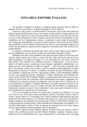 nota dell'editore italiano - Edizioni Salus Infirmorum