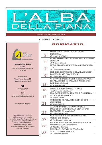 CREDENZE POPOLARI E - L'Alba della Piana