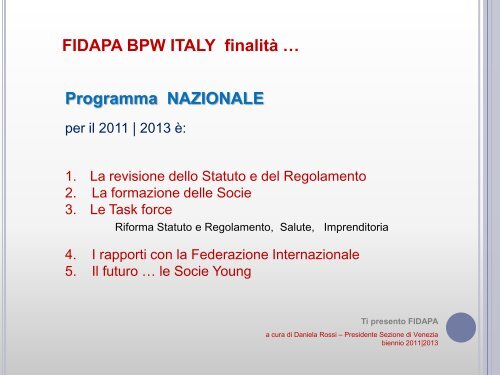 Presentazione standard di PowerPoint - fidapa distretto nord est