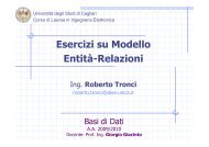 Esercizi su Modello Entità-Relazioni - Dipartimento di Ingegneria ...