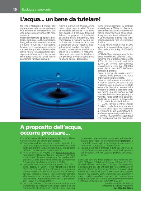 Notiziario maggio 2008 - Comune di Arluno