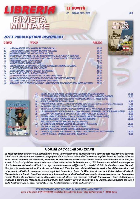 Rassegna dell'Esercito 2/2013 - Esercito Italiano - Ministero della ...