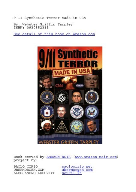 9 11 Synthetic Terror Made in USA - Amazon Noir