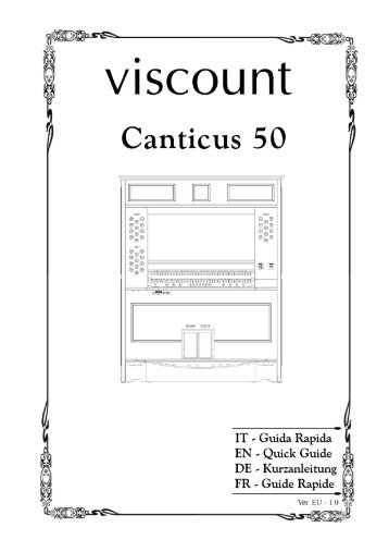 Viscount Canticus 50 – Guida Rapida IT -