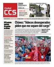 Chávez: “Adecos desesperados piden que me ... - Ciudad CCS