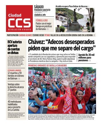 Chávez: “Adecos desesperados piden que me ... - Ciudad CCS