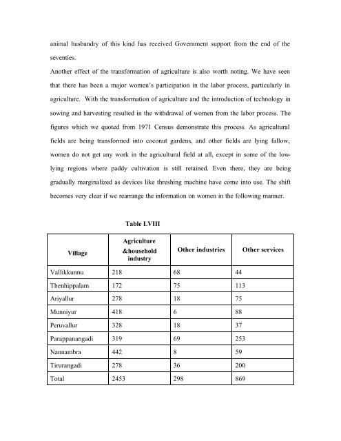 Socio-cultural Processes and Livelihood Patterns at Tirurangadi - CDS