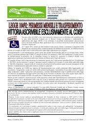 Legge 104-92 permessi mensili e trasferimento - Coisp Venezia