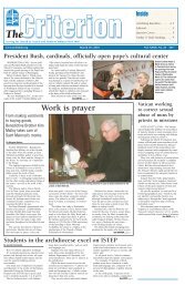 March 30, 2001 - Archdiocese of Indianapolis