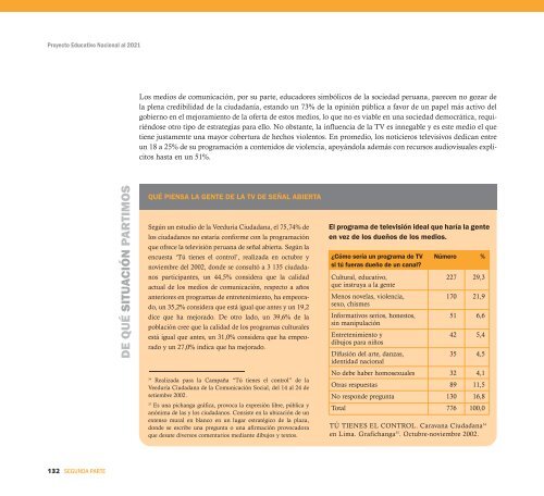 Proyecto Educativo Nacional al 2021 - Ministerio de Educación